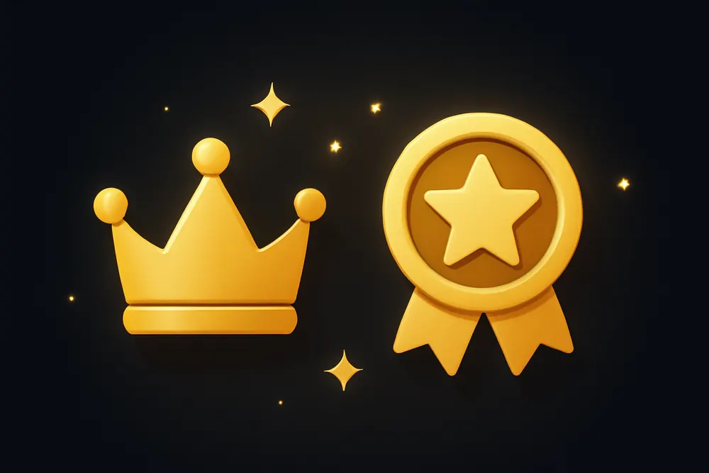 Arany VIP korona és hűségcsillag az AmunRa loyalty-programjához